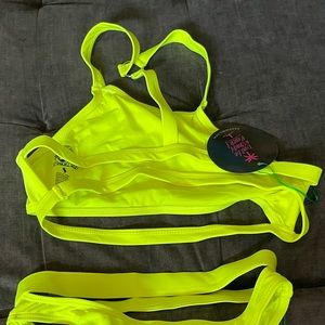 Dollskill Neon Yellow Rave Bikini